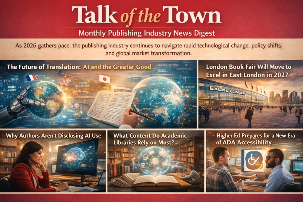 Talk of the Town: Monthly Publishing Industry News Digest