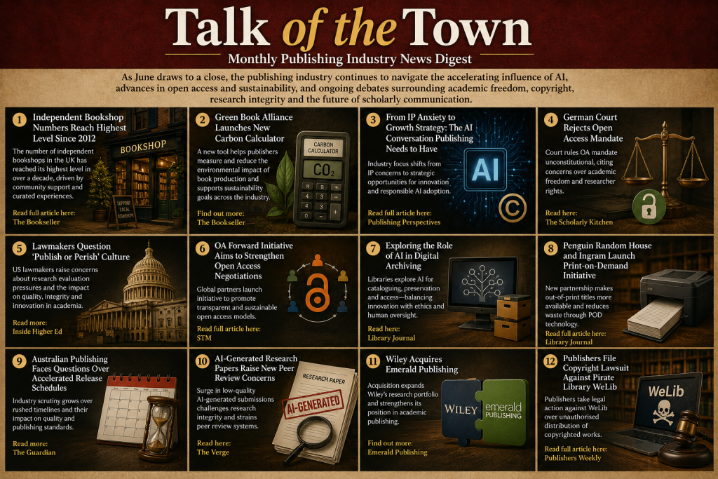 Talk of the Town: Monthly Publishing Industry News Digest